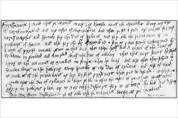 HENRY V (1387-1422). King of England, 1413-1422. Autograph letter of King Henry V of England
