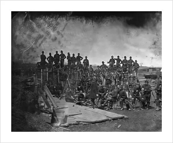 CIVIL WAR: MANASSAS, 1862. Company C of the 41st New York Infantry before the Second