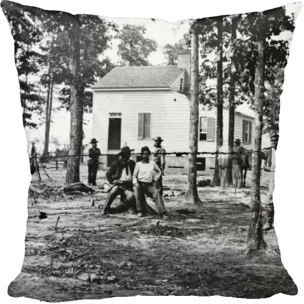 CIVIL WAR: VIRGINIA, 1862. A view of General Quarles house, where many soldiers were buried