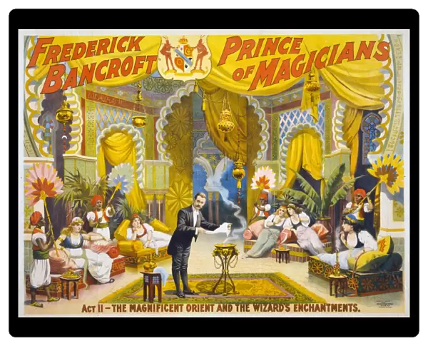 MAGICIAN POSTER, c1895. Lithograph poster, c1895, advertising the magic act of