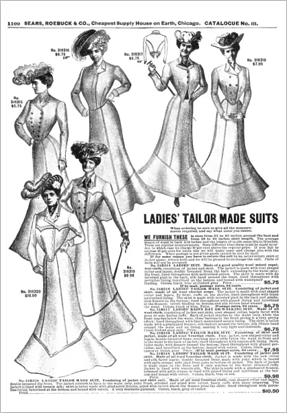 WOMENs WEAR, 1902. Tailor-made suits; from the mail-order catalog