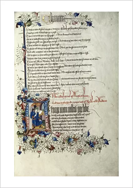 CANTERBURY TALES. Tale of Melibeus from a c1450-60 manuscript of Chaucers Canterbury