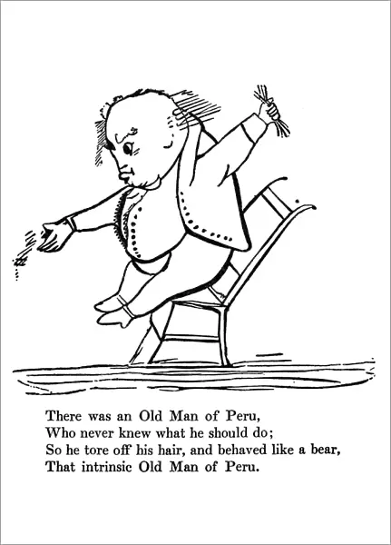 BOOK OF NONSENSE, 1846. Limerick and drawing by Edward Lear from his Book of Nonsense