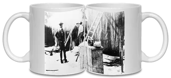 YELLOW FEVER, 1905. Fumigation of mosquito infested sheds in New Orleans, Louisiana
