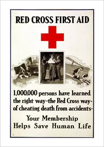 RED CROSS POSTER, 1919. Membership recruiting poster for the American Red Cross, 1919