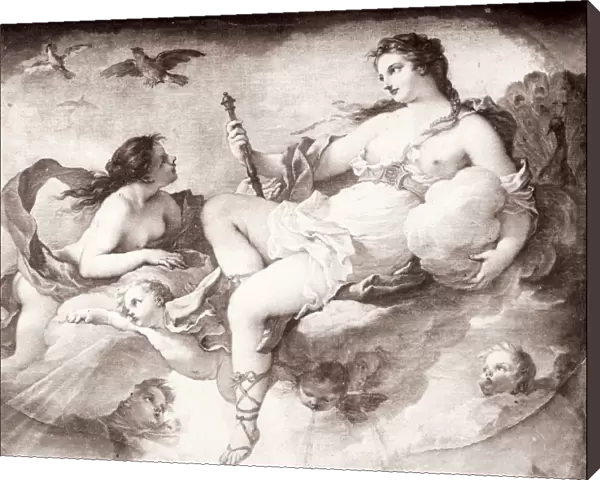 HERA  /  JUNO. Painting by Charles Joseph Natoire (1700-1777)