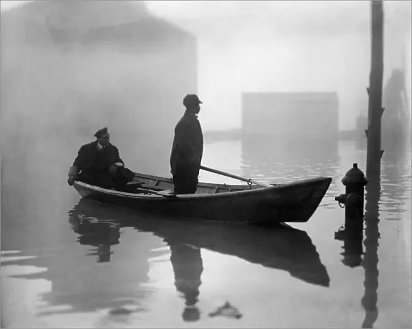POTOMAC FLOOD, c1915. The flood of the Potomac River in Georgetown, Washington D