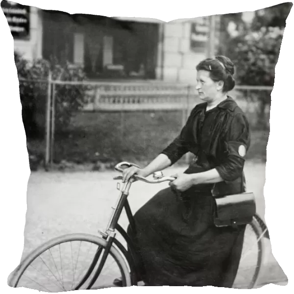 BERLIN: MESSENGER, c1910. A female telegraph messenger in Berlin, Germany. Photograph