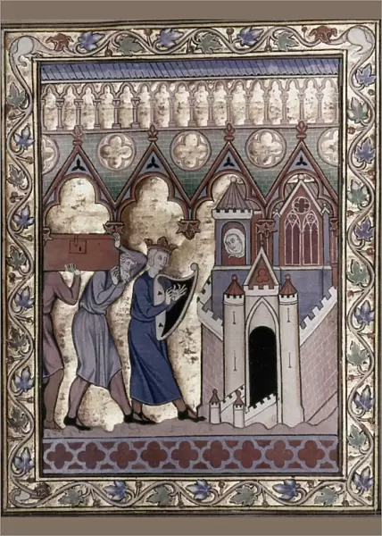 RECOGNITION OF SOLOMON. Recognition of Solomon as King. Psalter and Hours of Isabella of France