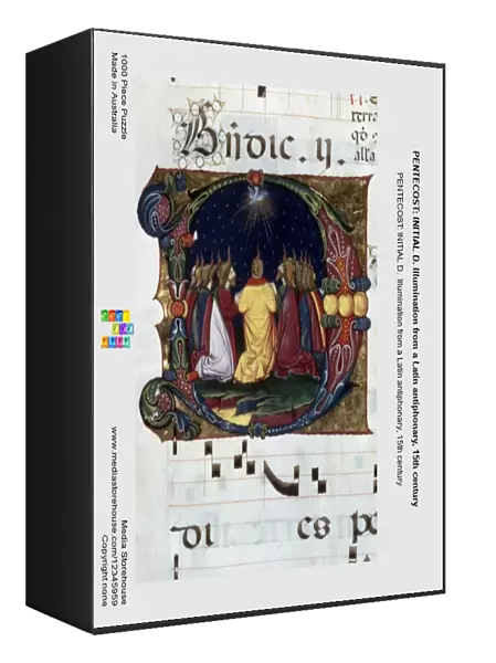 PENTECOST: INITIAL D. Illumination from a Latin antiphonary, 15th century
