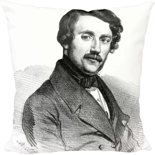 GAETANO DONIZETTI (1797-1848). Italian operatic composer. Lithograph, French, 1840