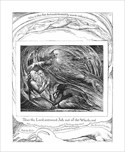 BLAKE: BOOK OF JOB, 1825. Then the Lord Answered Job Out of the Whirlwind