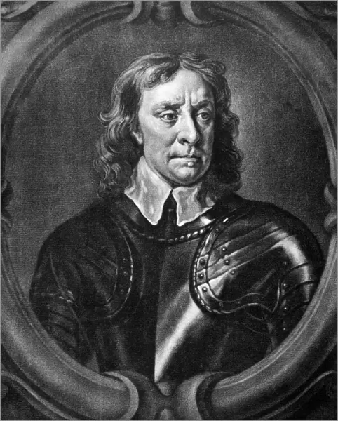 OLIVER CROMWELL (1599-1658). English soldier and statesman. Mezzotint, English
