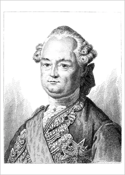 COMTE DE CLERMONT (1709-1770). Louis de Bourbon, prince de Conde. Etching, 19th century