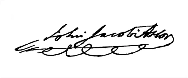 JOHN JACOB ASTOR (1763-1848). American fur trader and financier. Autograph signature
