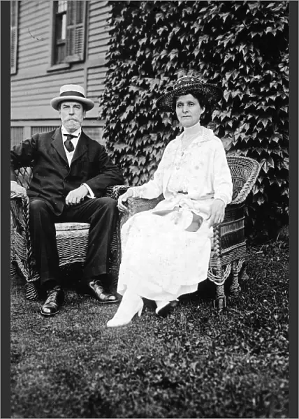 CHARLES EVANS HUGHES (1862-1948). American jurist. Hughes with his wife, Antoinette Carter Hughes