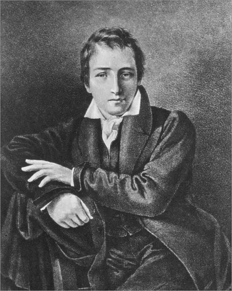 HEINRICH HEINE (1797-1856). German poet and critic. Painting, 1831, at Frankfort