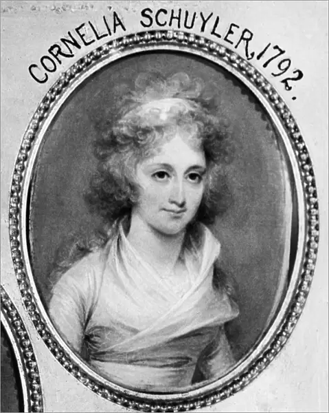 CORNELIA SCHUYLER (1776-1808). Sister-in-law of Alexander Hamilton. Oil on panel by John Trumbull