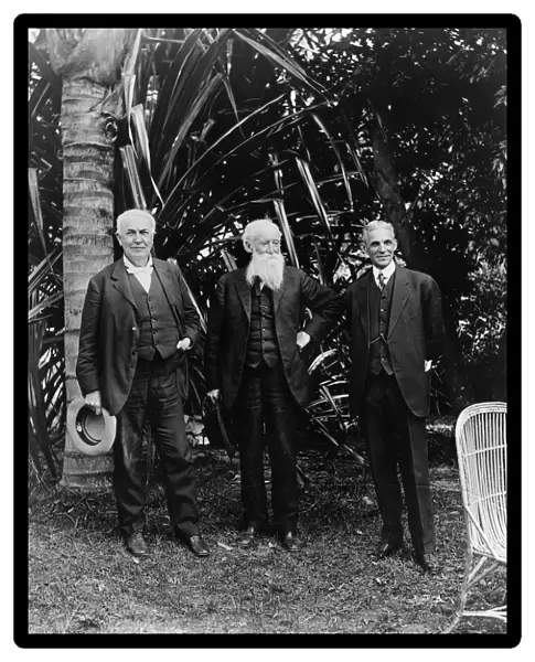 THOMAS EDISON (1847-1931). American inventor. Photographed with John Burroughs