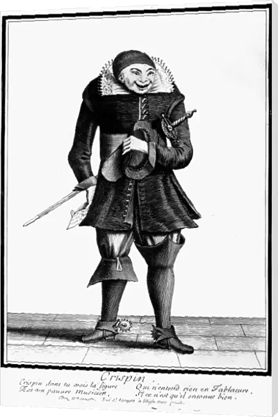 COMMEDIA: CRISPIN. Raymond Poisson, a French actor in the role of Crispin