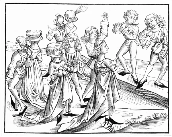GERMANY: DANCERS, 1493. Dancers on Christmas Night punished for their impiety
