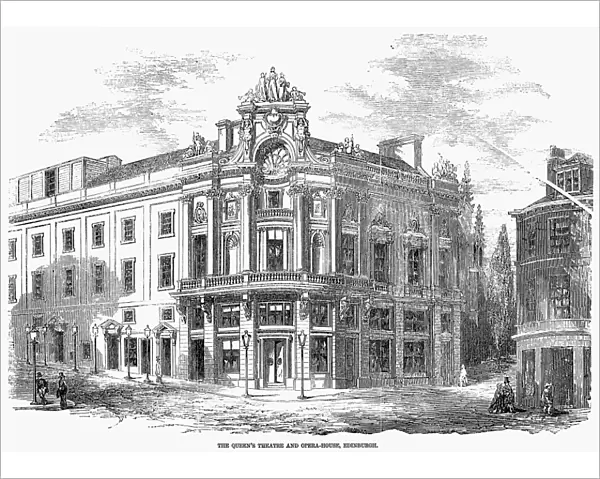 SCOTLAND: THEATRE, 1857. The Queens Theatre and Opera House at Edinburgh, Scotland