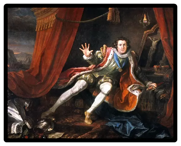 GARRICK: RICHARD III. English actor David Garrick (1717-1779) as Shakespeare s