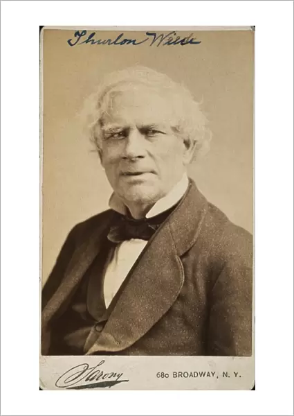 THURLOW WEED (1797-1882). American journalist and politician: original carte-de-visite photograph