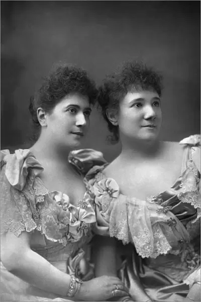 RAVOGLI SISTERS, c1894. Giulia (1866-?) and Sofia (1865-?) Ravogli, Italian opera singers