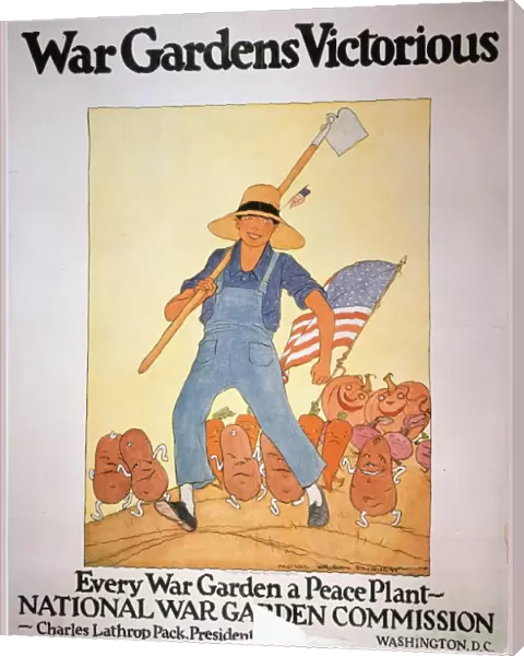WORLD WAR I: U. S. POSTER. American World War I Victory Garden poster, c1918, by