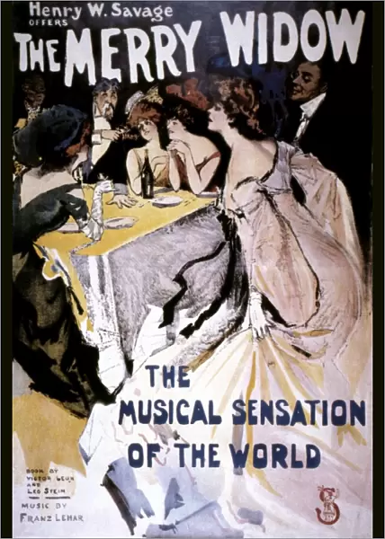 AMERICAN THEATER POSTER, 1907. The Merry Widow