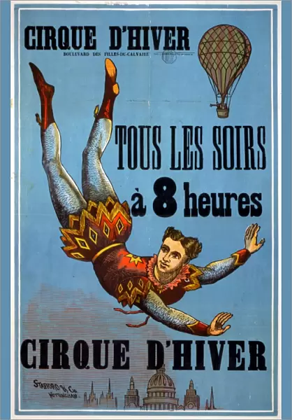 CIRCUS POSTER, c1890. Cirque d Hiver, Boulevard des Filles-du-Calvaire, Tous Les