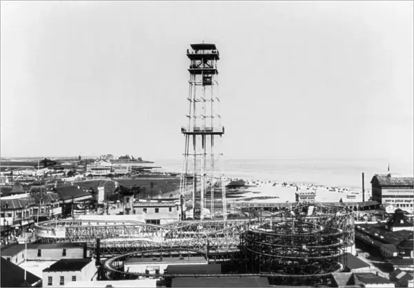 STEEPLECHASE PARK, c1900. Observation Tower at Steeplechase Park, the first amusement