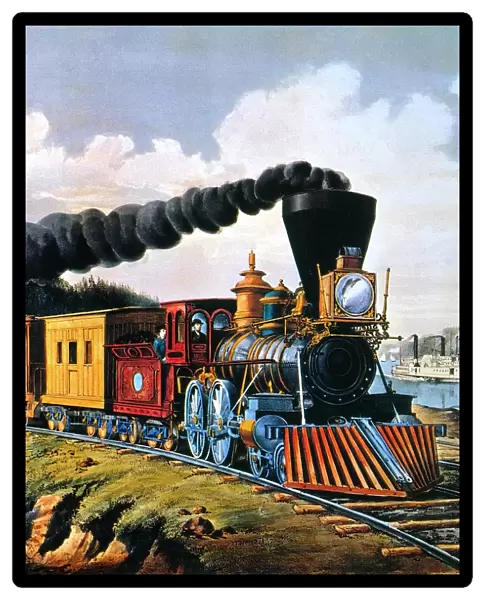 4GCR235 AMERICAN EXPRESS TRAIN, 1864. Lithograph by Currier & Ives