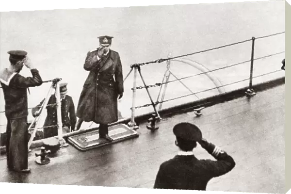WORLD WAR I: SURRENDER. German Admiral Von Meurer and staff boarding the British