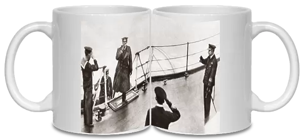 WORLD WAR I: SURRENDER. German Admiral Von Meurer and staff boarding the British