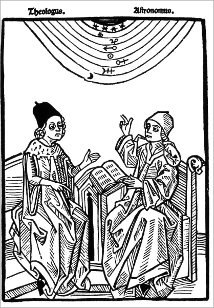 ASTRONOMER, 1490. Discussion between Theologian and Astronomer