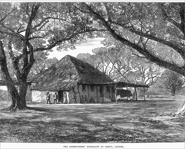 INDIA: OBSERVATORY, 1871. British observatory bunglaow in Kanara, India, before