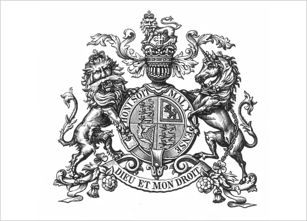 COAT OF ARMS: GREAT BRITAIN. Late 19th century