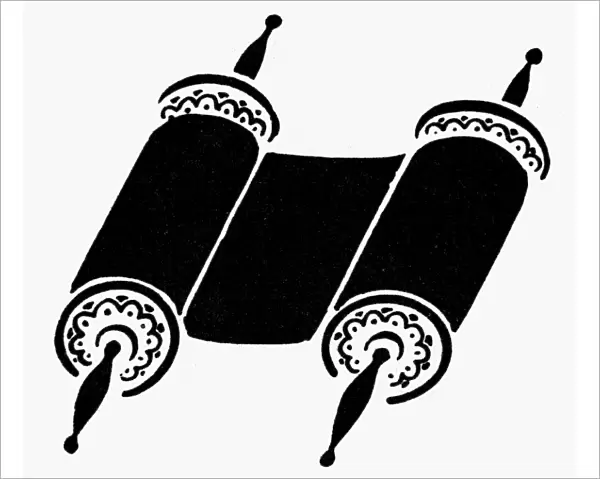 JUDAISM: TORAH. Scroll of the Torah, a symbol of Judaism