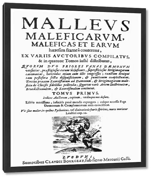 WITCHCRAFT: TITLE PAGE. Title page of a French edition of Malleus Maleficarum