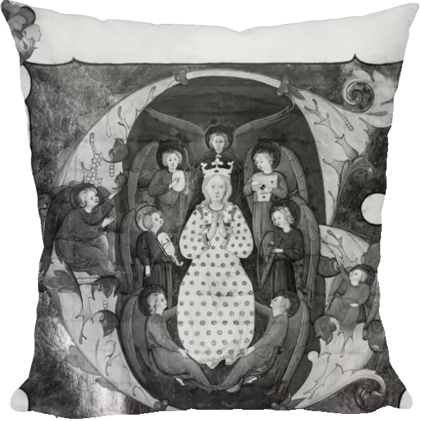 MUGELLO: MADONNA. Madonna Enthroned. Miniature illumination by Benedetto del Mugello