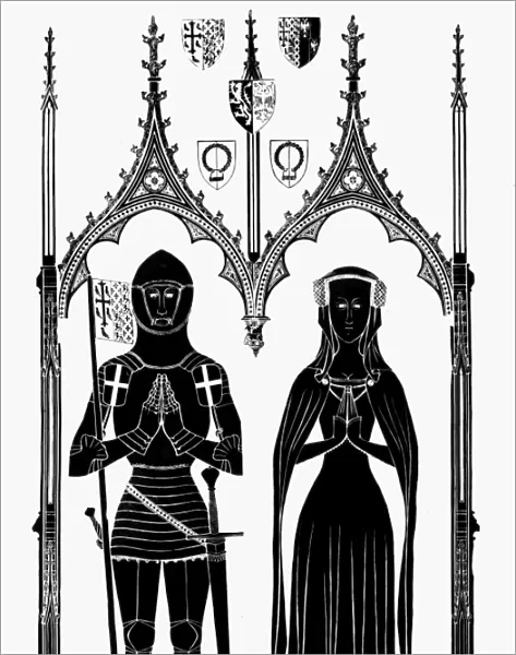 KNIGHTS: ENGLAND, 1416. Sir Simon Felbrygge and his wife, Maragaret, 1416