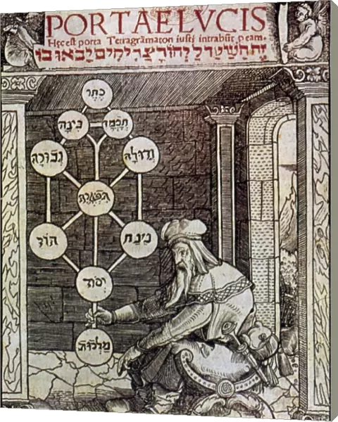 SEPHIROTIC TREE OF LIFE. Illustration from Portae Lucis, 1516, by Paul Ricci