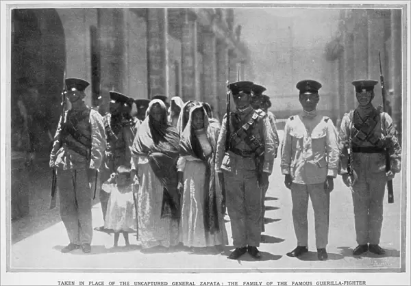 MEXICAN REVOLUTION, 1913. The family of Emiliano Zapata brought to Mexico City as prisoners