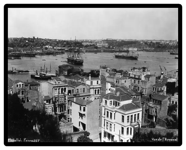 ISTANBUL: NAVAL ARSENAL. View of the Imperial Naval Arsenal on the Golden Horn in Istanbul