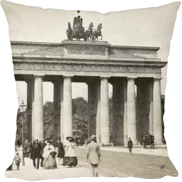 BRANDENBURG GATE. The Brandenberg Gate, Berlin, Prussia. Photographed 1868