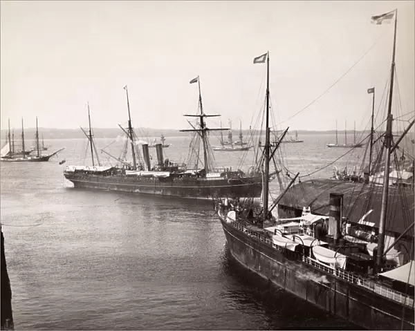 PANAMA CANAL: HARBOR. Colon Harbor on the Panama Canal. Photographed c1915