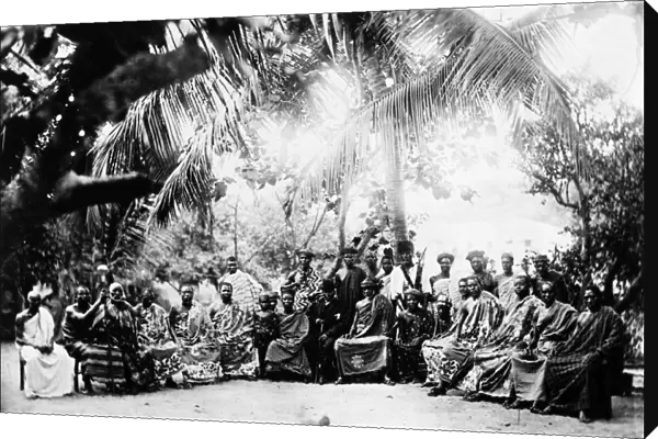 AFRICA: CHIEF, c1900. A chief and his court, most likely King Kobina of Elmina