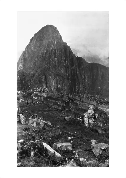 MACHU PICCHU, 1911. The Inca ruins at Machu Picchu, Peru, photographed by Hiram Bingham